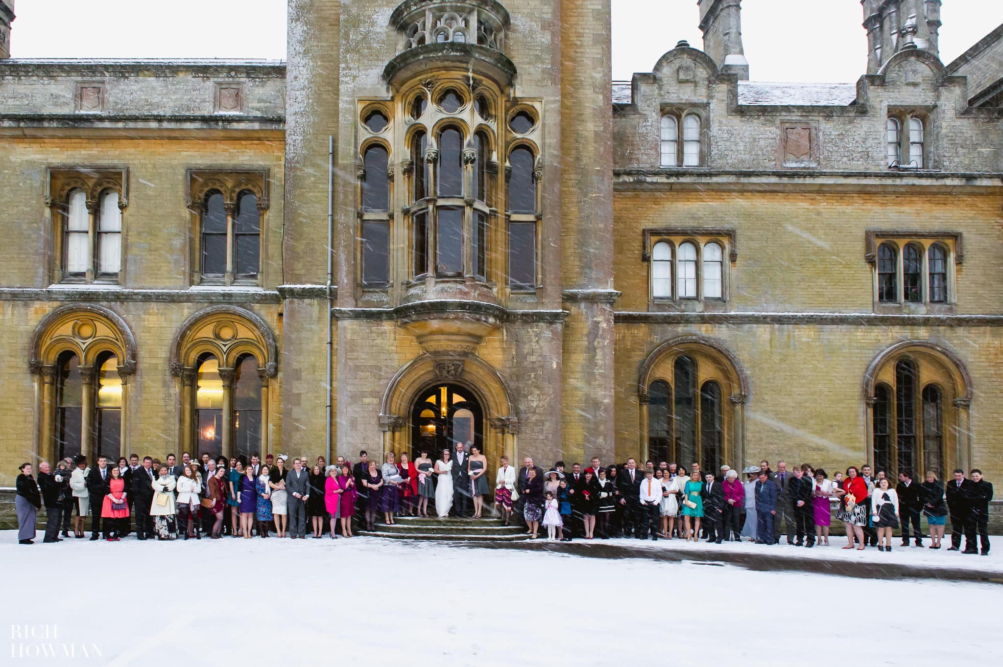 Grittleton House Wedding in the snow 15