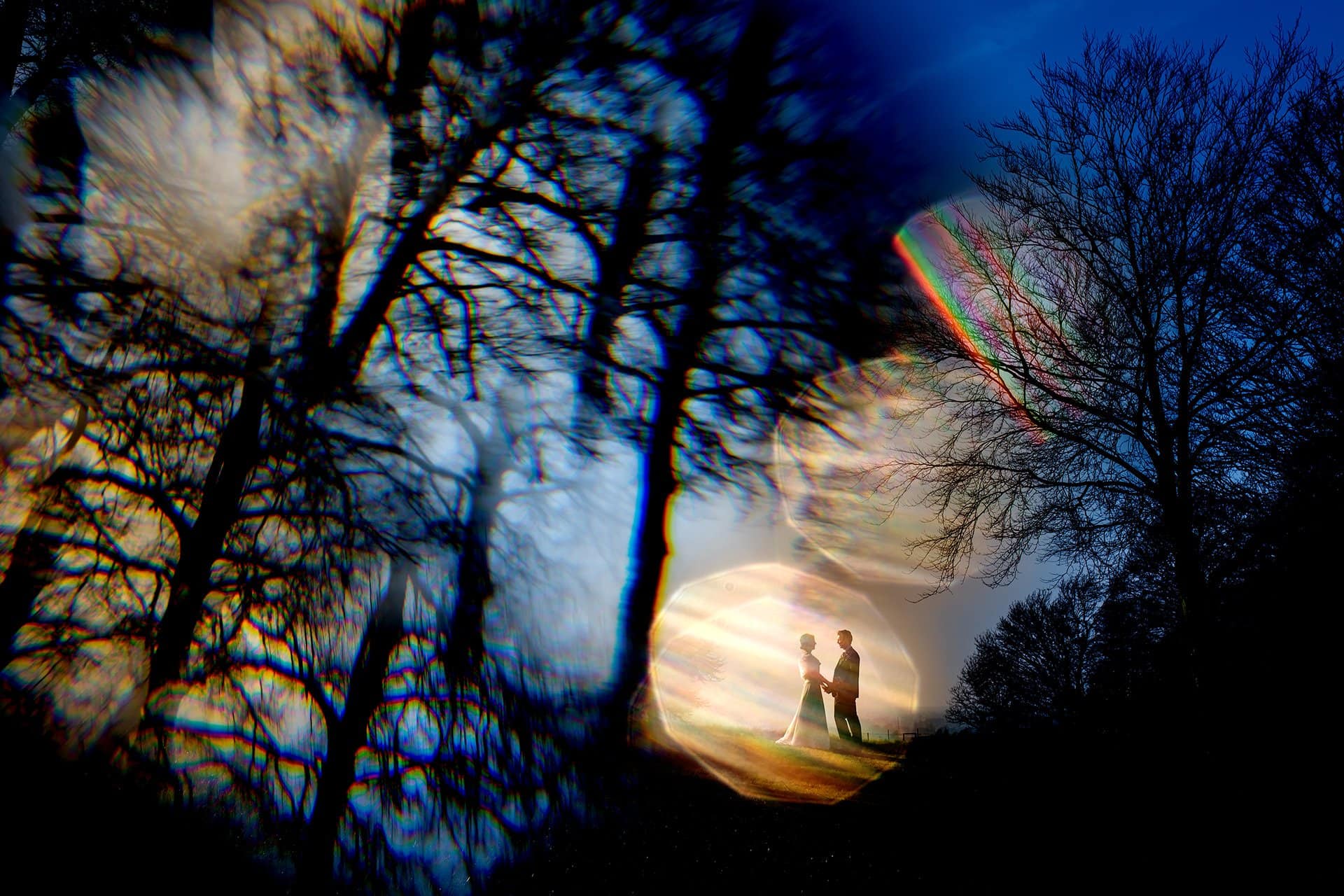 Coombe Lodge Wedding Sunset Photograph